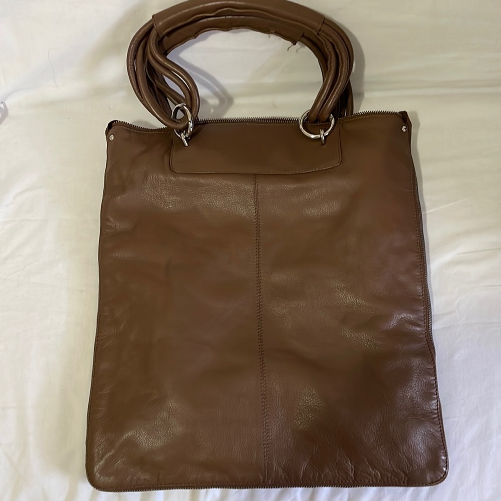 Michael Rome chocolate brown expandable tote